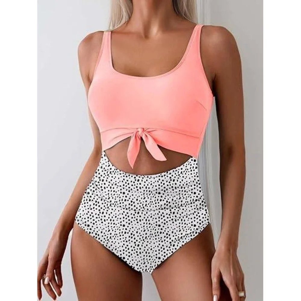 MSRP $49 Eomenie Women's XS Light‎ Pink One Piece Swimsuit Tummy Control Slimmi